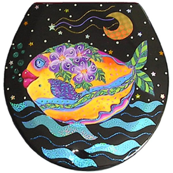 Lemon Drop Fish Toilet Seat - Elongated (Free Shipping Today!)