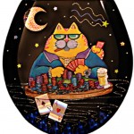 Poker Cat Toilet Seat - Standard (Free Shipping Today!)