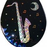Saxophone Toilet Seat - Elongated (Free Shipping Today!)