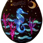 Seahorse Black Toilet seat - Elongated (Free Shipping Today!)