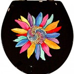 Sunflower Black Toilet Seat - Elongated (Free Shipping Today!)